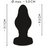 Черная анальная пробка Super Soft Butt Plug - 11,1 см.