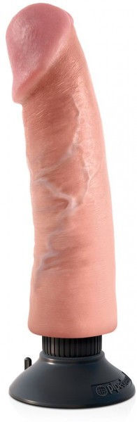 Большой реалистичный вибромассажер на присоске 9  Vibrating Cock - 24,8 см.