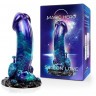 Оригинальный фаллоимитатор с широким фигурным основанием - 19 см.