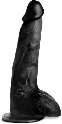 Черный фаллоимитатор Beefy Brad 9’’ Dildo with Balls - 22,4 см.