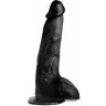 Черный фаллоимитатор Beefy Brad 9’’ Dildo with Balls - 22,4 см.