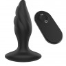 Черная анальная вибропробка Angelina Remote Rotating Plug - 14 см.