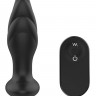 Черная анальная вибропробка Angelina Remote Rotating Plug - 14 см.