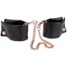 Черные мягкие наручники Entice French Cuffs с цепью