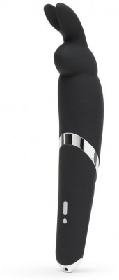 Черный вибратор Rabbit Rechargeable Wand Vibrator - 26,7 см.