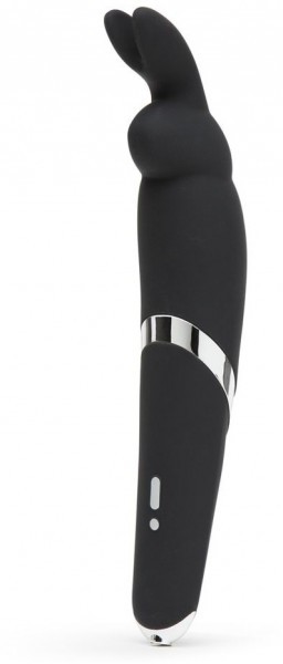 Черный вибратор Rabbit Rechargeable Wand Vibrator - 26,7 см.