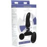 Черная анальная вибропробка с пультом ДУ Curved Rimming Plug Slim M - 13,9 см.