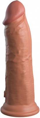 Карамельный вибратор-реалистик 8  Vibrating Silicone Dual Density Cock - 22 см.