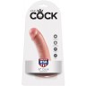 Телесный фаллоимитатор 6  Cock на присоске - 15,2 см.