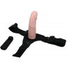 Реалистичный полый фаллоимитатор на трусиках Ultra Passionate Harness - 15 см.