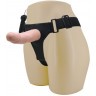 Реалистичный полый фаллоимитатор на трусиках Ultra Passionate Harness - 15 см.