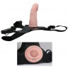 Реалистичный полый фаллоимитатор на трусиках Ultra Passionate Harness - 15 см.