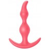 Розовая анальная пробка Bent Anal Plug Black - 13 см.