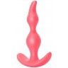 Розовая анальная пробка Bent Anal Plug Black - 13 см.