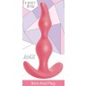 Розовая анальная пробка Bent Anal Plug Black - 13 см.