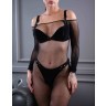 Эффектные замшевые трусы-стринги Sex Game