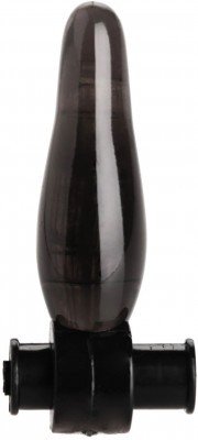 Дымчатая анальная мини-пробка с вибропулей Vibrating Bum Tickler Mini Anal Plug - 6,3 см.