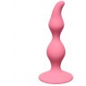 Розовая анальная пробка Curved Anal Plug Pink - 12,5 см.