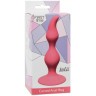 Розовая анальная пробка Curved Anal Plug Pink - 12,5 см.