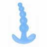 Голубая анальная пробка Bubbles Anal Plug - 11,5 см.