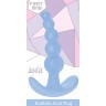 Голубая анальная пробка Bubbles Anal Plug - 11,5 см.
