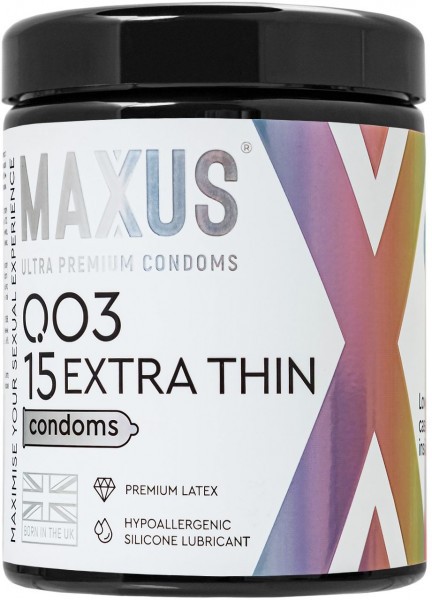 Экстремально тонкие презервативы MAXUS 003 Extra Thin - 15 шт.