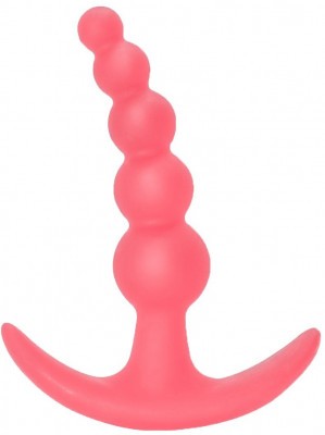Розовая анальная пробка Bubbles Anal Plug - 11,5 см.