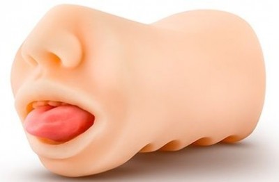 Телесный мастурбатор-ротик с язычком Oral Anne