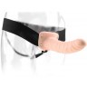 Полый страпон 8  Hollow Strap-On телесного цвета - 19 см.