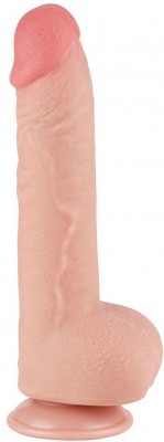 Телесный фаллоимитатор 9.5 Sliding Skin Dual Layer Dong - 24 см.