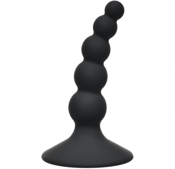 Чёрная анальная пробка Ribbed Plug Black - 10,5 см.