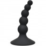 Чёрная анальная пробка Ribbed Plug Black - 10,5 см.