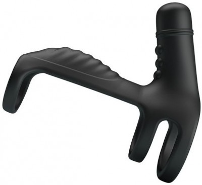 Черная вибронасадка на пенис Vibrating Penis Sling
