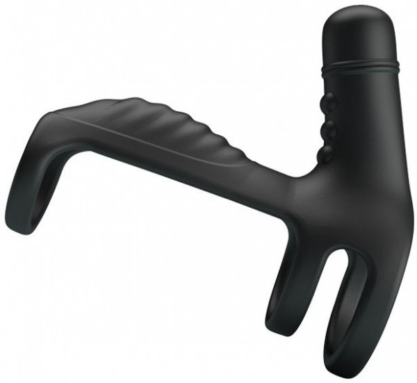 Черная вибронасадка на пенис Vibrating Penis Sling