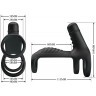 Черная вибронасадка на пенис Vibrating Penis Sling