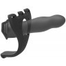 Черный полый вибрострапон Body Extensions BE Aroused - 17,78 см.