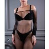 Черный замшевый лиф Sex Game