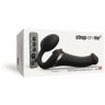 Черный безремневой страпон Multi Orgasm Size M с клиторальной стимуляцией