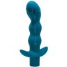 Бирюзовый анальный вибромассажёр Naughty - 14,5 см.
