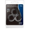 Набор из 3 черных эрекционных колец Black Small Penis Rings