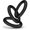 Набор из 3 черных эрекционных колец Black Small Penis Rings