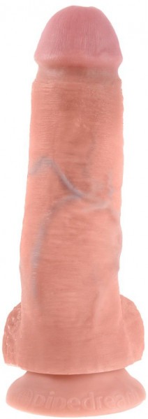 Телесный фаллоимитатор 8  Cock with Balls - 21,3 см.