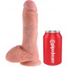 Телесный фаллоимитатор 8  Cock with Balls - 21,3 см.