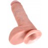 Телесный фаллоимитатор 8  Cock with Balls - 21,3 см.