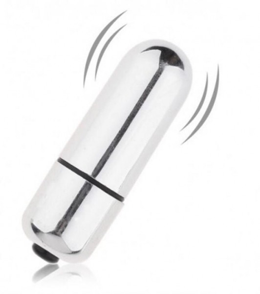 Серебристая вибропуля X-Basic Bullet Mini One Speed - 5,9 см.