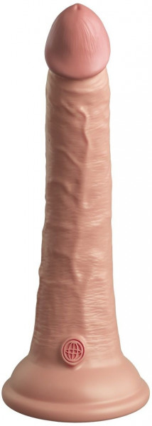Телесный фаллоимитатор 7  Silicone Dual Density Cock - 21 см.