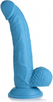 Голубой фаллоимитатор на присоске 7.5  Dildo with Balls - 21,5 см.