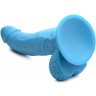 Голубой фаллоимитатор на присоске 7.5  Dildo with Balls - 21,5 см.