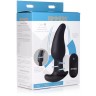 Черная анальная вибропробка с эффектом римминга Gyro M Curved Rimming Plug - 13,7 см.