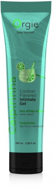 Съедобный интимный гель Orgie Lube Tube Cocktail Caipirinha - 100 мл.